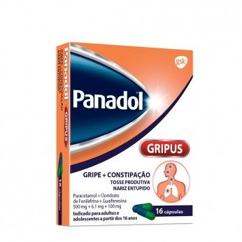 Panadol Gripus 500 mg + 100 mg + 6,1 mg x16