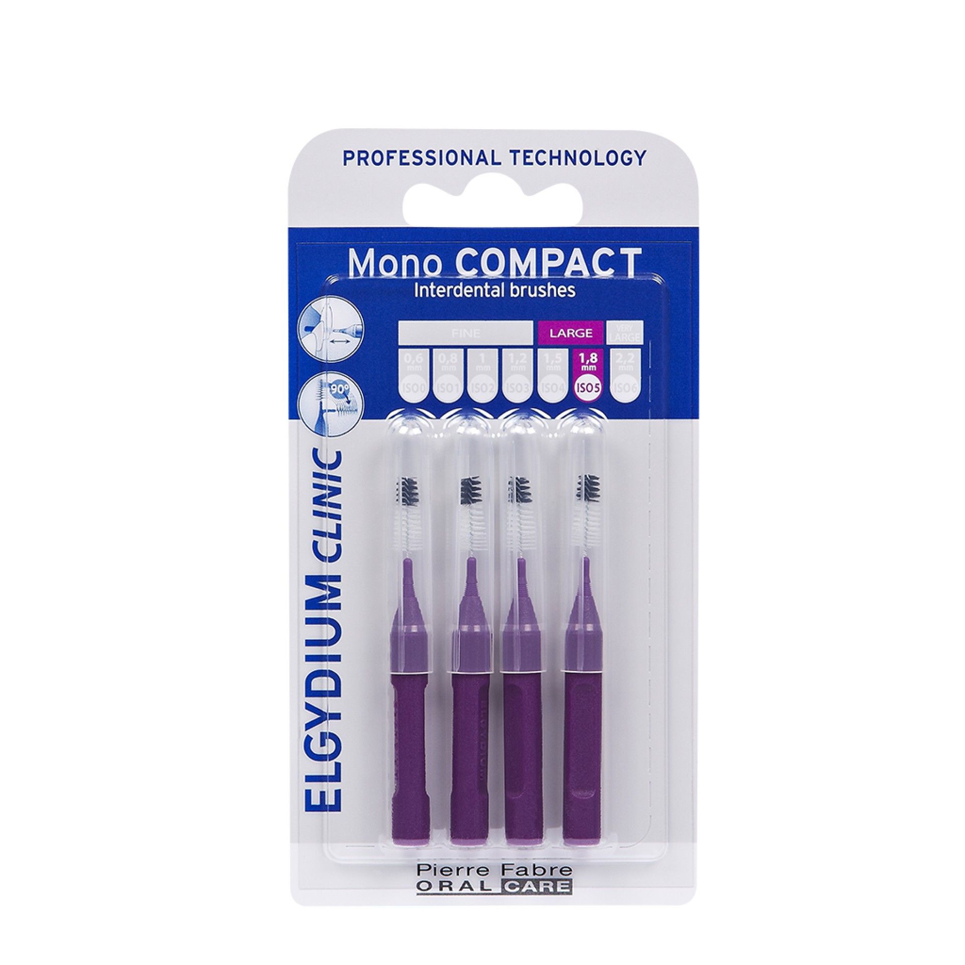 Elgydium Clinic Escovilhões Mono Compact Roxo 6 - 1,8mm x4