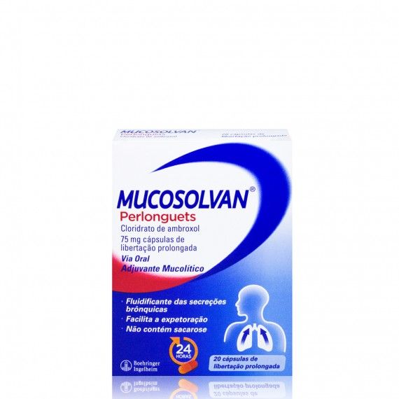 Mucosolvan Perlonguets 75 mg 20 Cpsulas