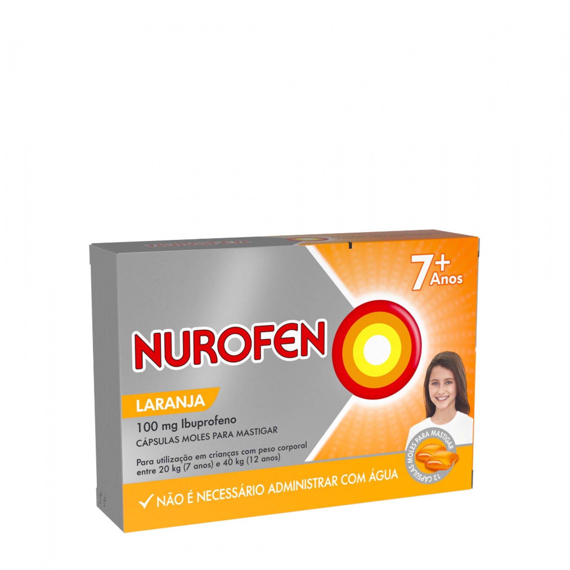 Nurofen 100 mg 24 Cápsulas Moles Para Mastigar