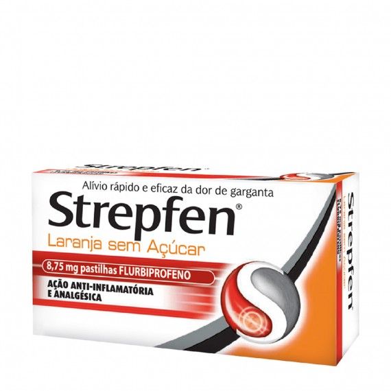 Strepfen 8.75 mg Laranja Sem Acar 16 Pastilhas