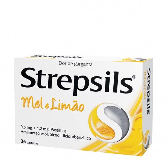 Strepsils 1.2+0.6 mg Mel e Limão 24 Pastilhas Strepsils 1.2+0.6 mg Mel e Limão 24 Pastilhas