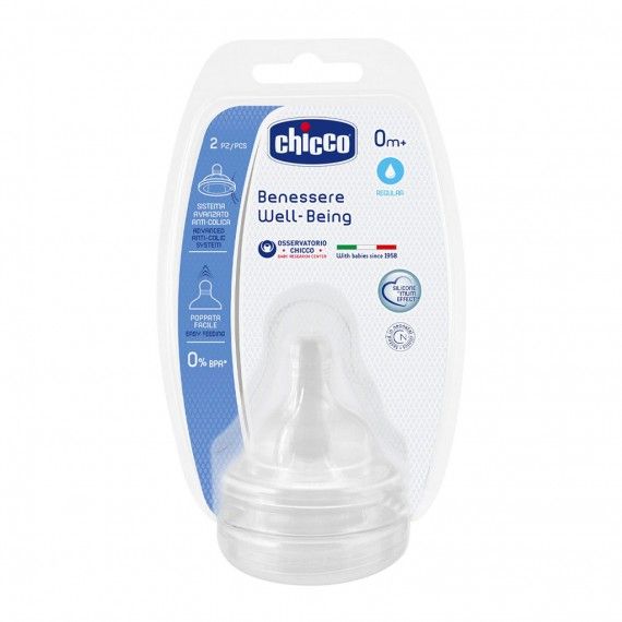 Chicco Tetinas Well Being Fluxo Normal 0m+ 2 un