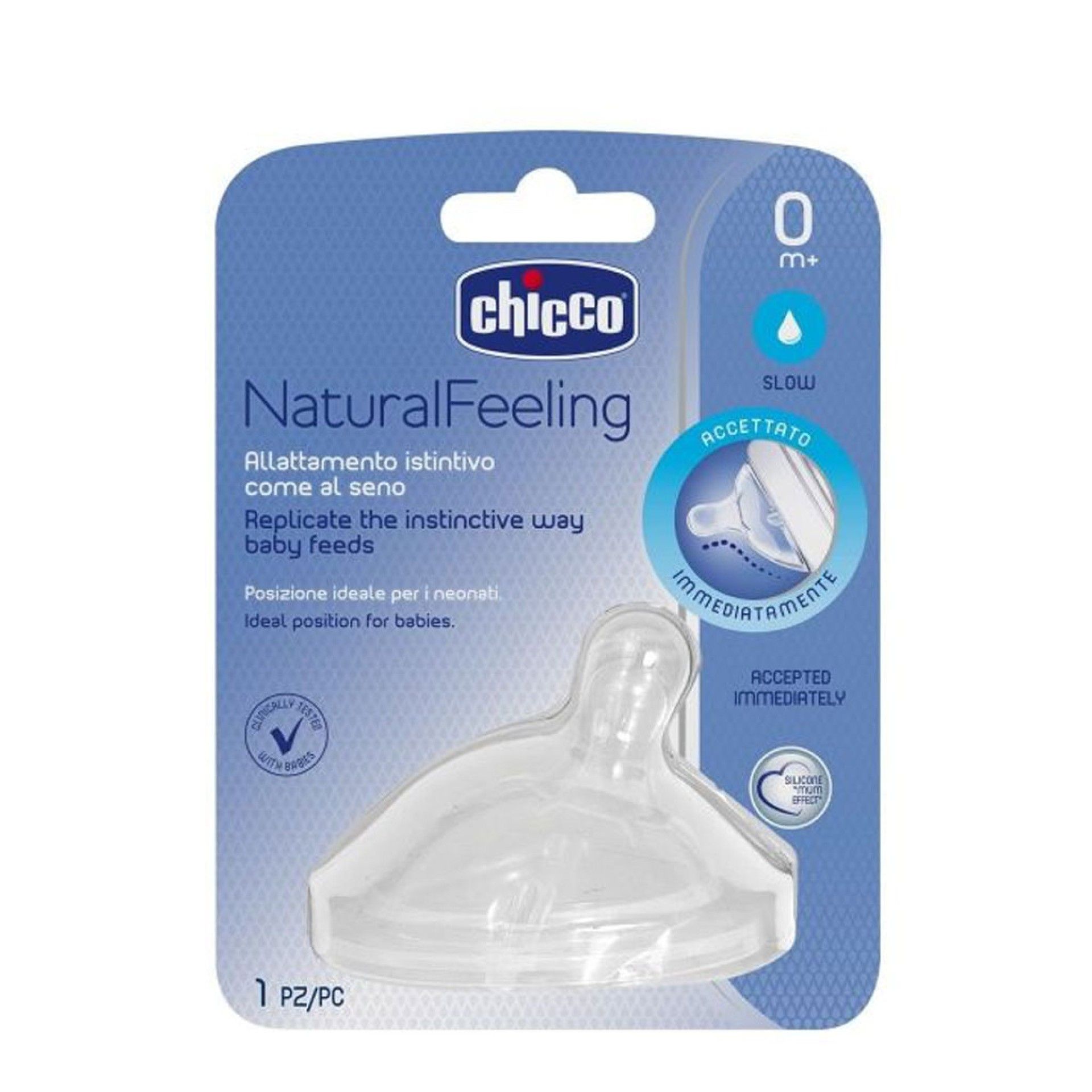Chicco Tetina Natural Feeling Fluxo Normal 0m+