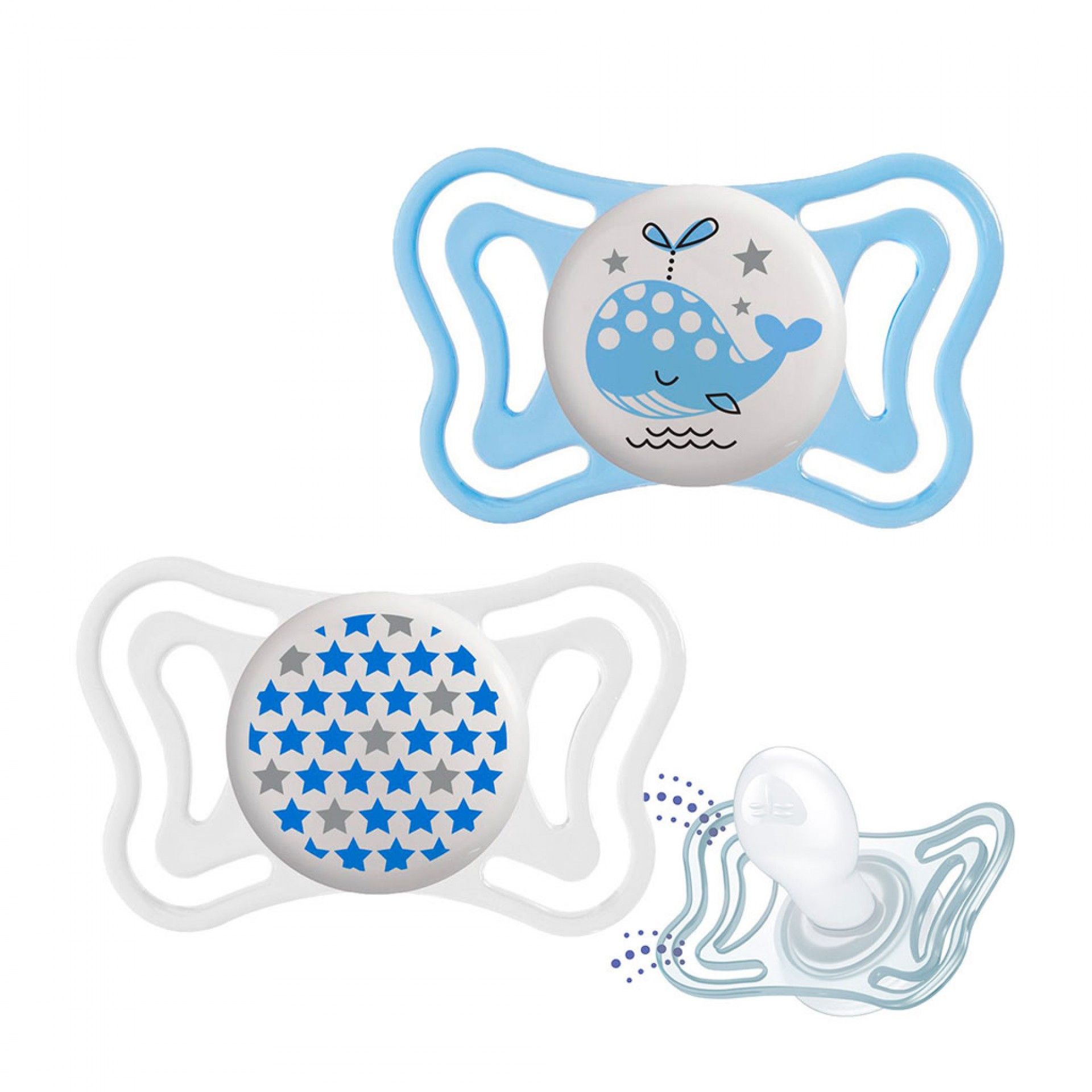Chicco Chupeta Physio Light Lumi Silicone 2-6m 2 un