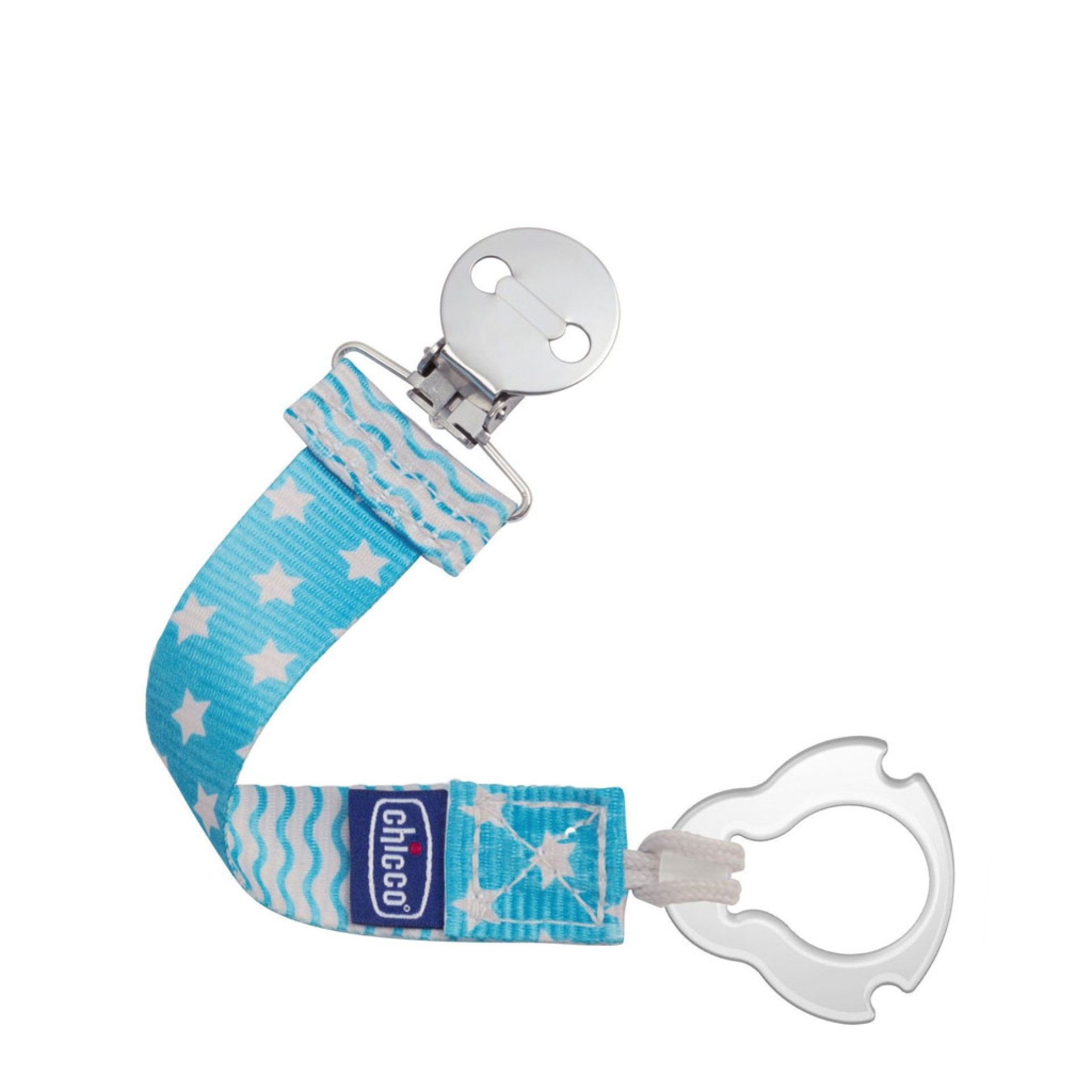 Chicco Clip Chupeta Corações Azul 0m+