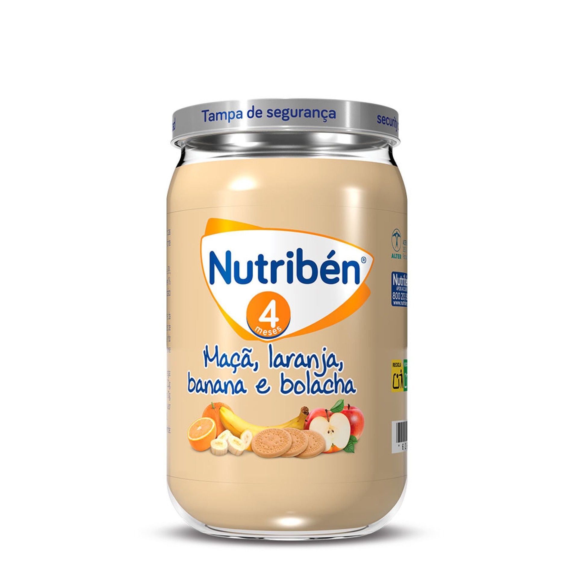Nutribén Boião Maçã, Laranja, Banana e Bolacha
