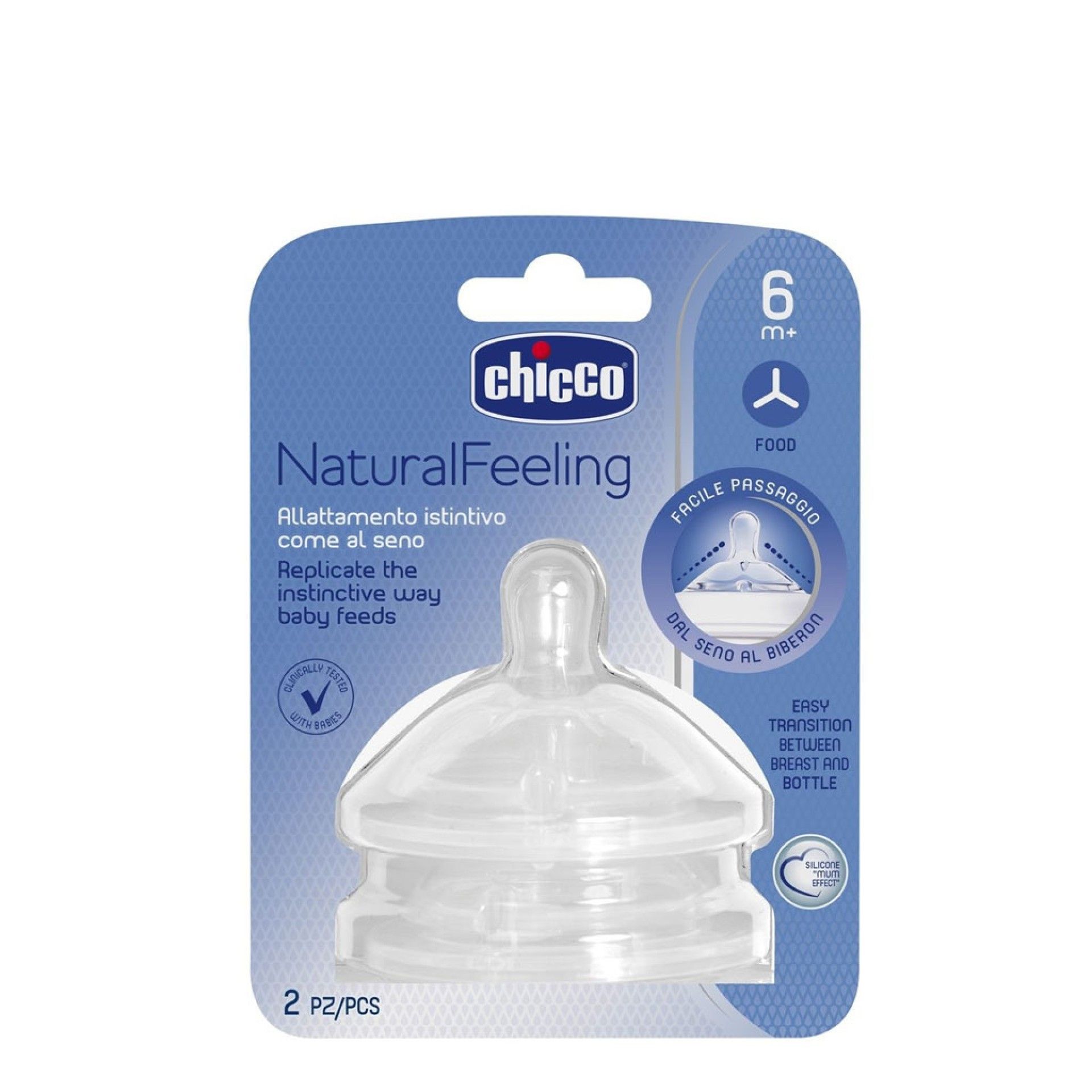 Chicco Tetina Natural Feeling Fluxo Papa 6m+