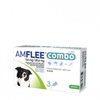 Amflee Combo 134 mg/ 120,6 mg Cães 3 Pipetas