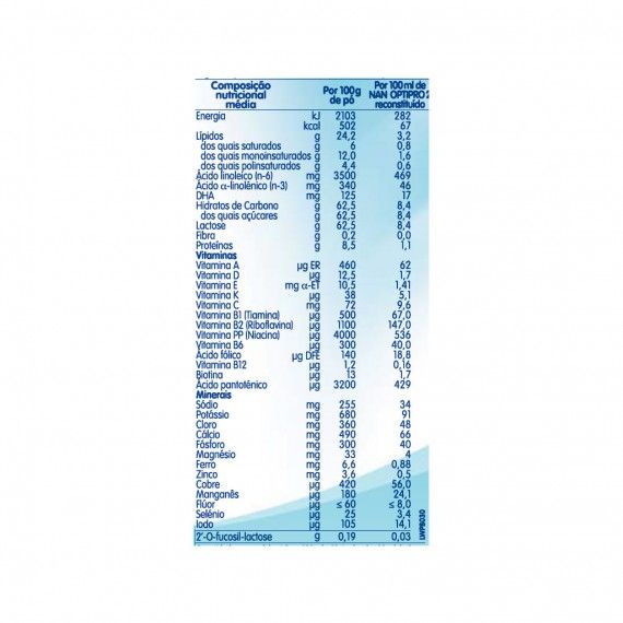 Nan Optipro 2 Leite de Transio 800 g + Oferta 20%