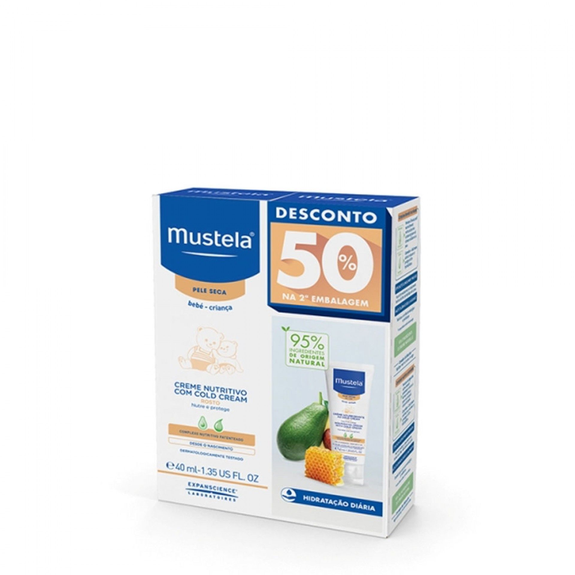 Mustela Bebé Creme Nutritivo com Cold Cream OFERTA 50% 2ª Unidade