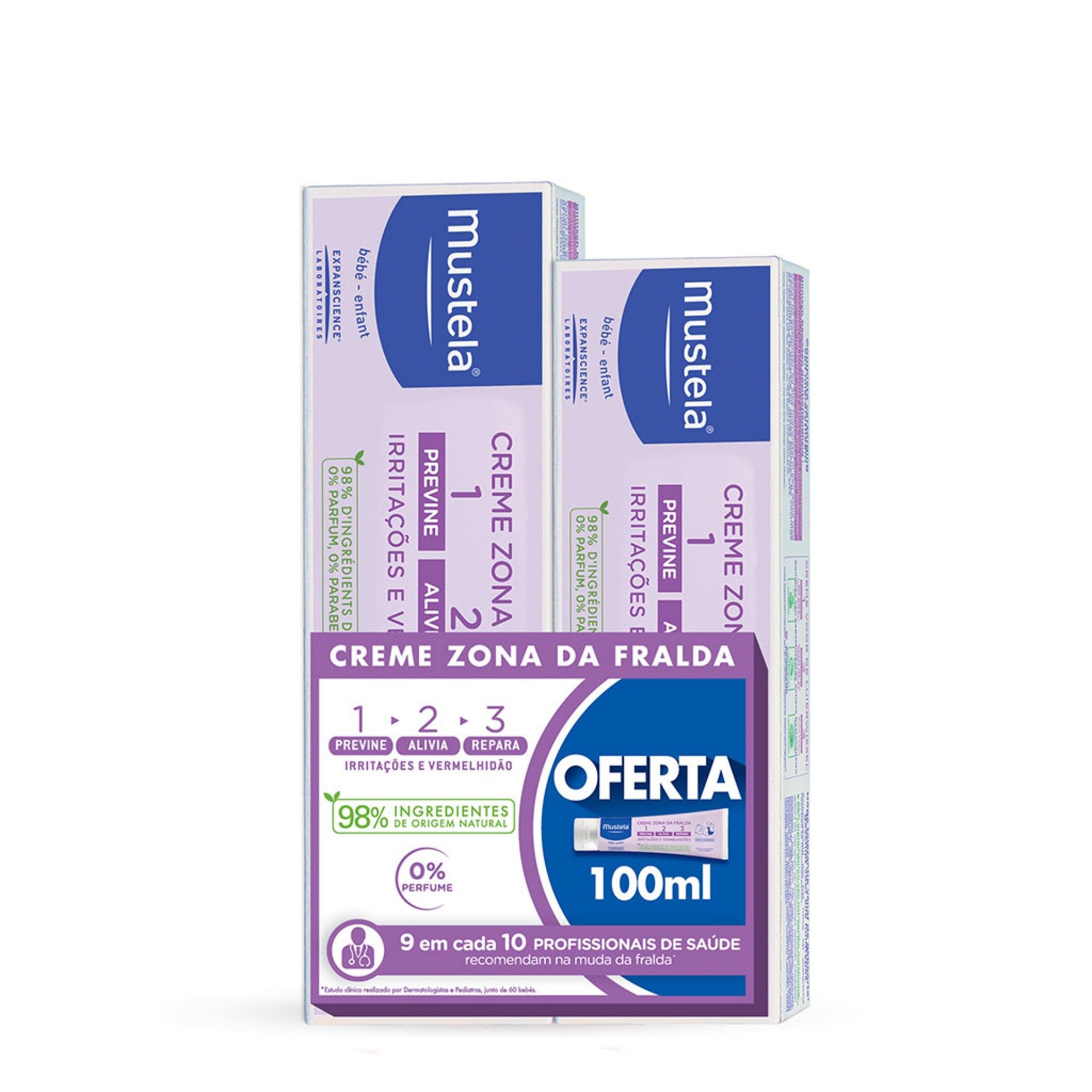 Mustela Bebé Creme Zona Fralda 123 OFERTA 100 ml