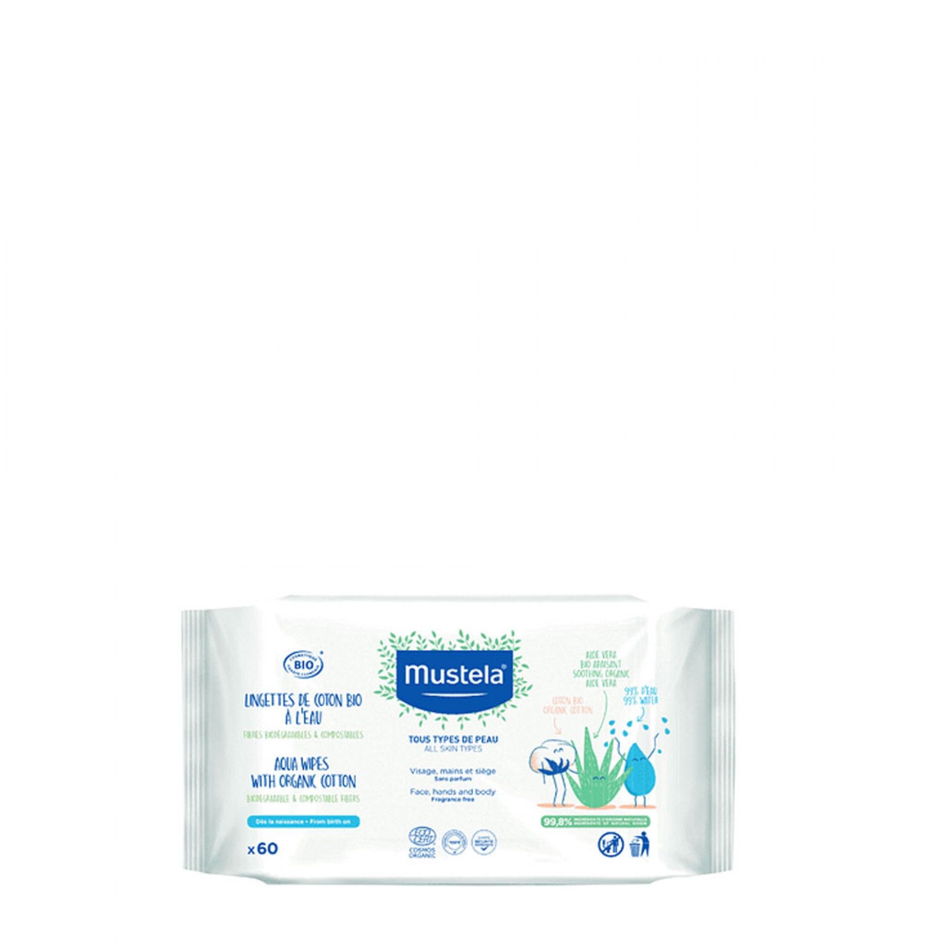 Mustela Bebé Toalhetes de Limpeza de Água