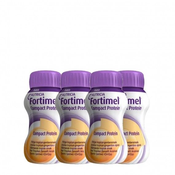 Fortimel Compact Protein Gengibre Tropical Pack 4