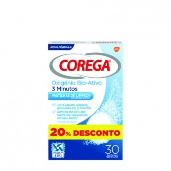 Corega Oxignio Bio-Ativo 3 minutos OFERTA 20% DESC.