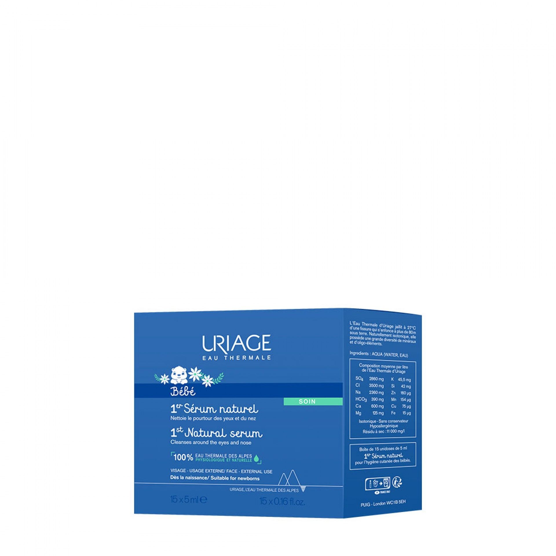 Uriage Bebé 1º Soro Fisiológico Natural Unidoses