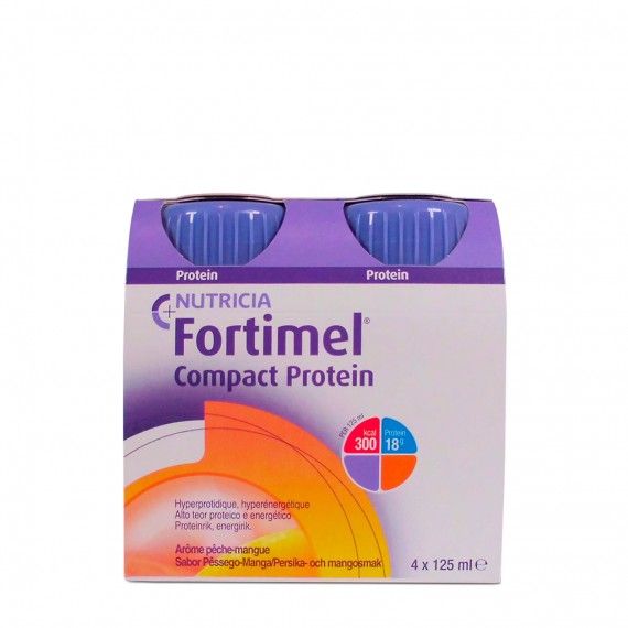 Fortimel Compact Protein Pêssego/Manga Pack 4