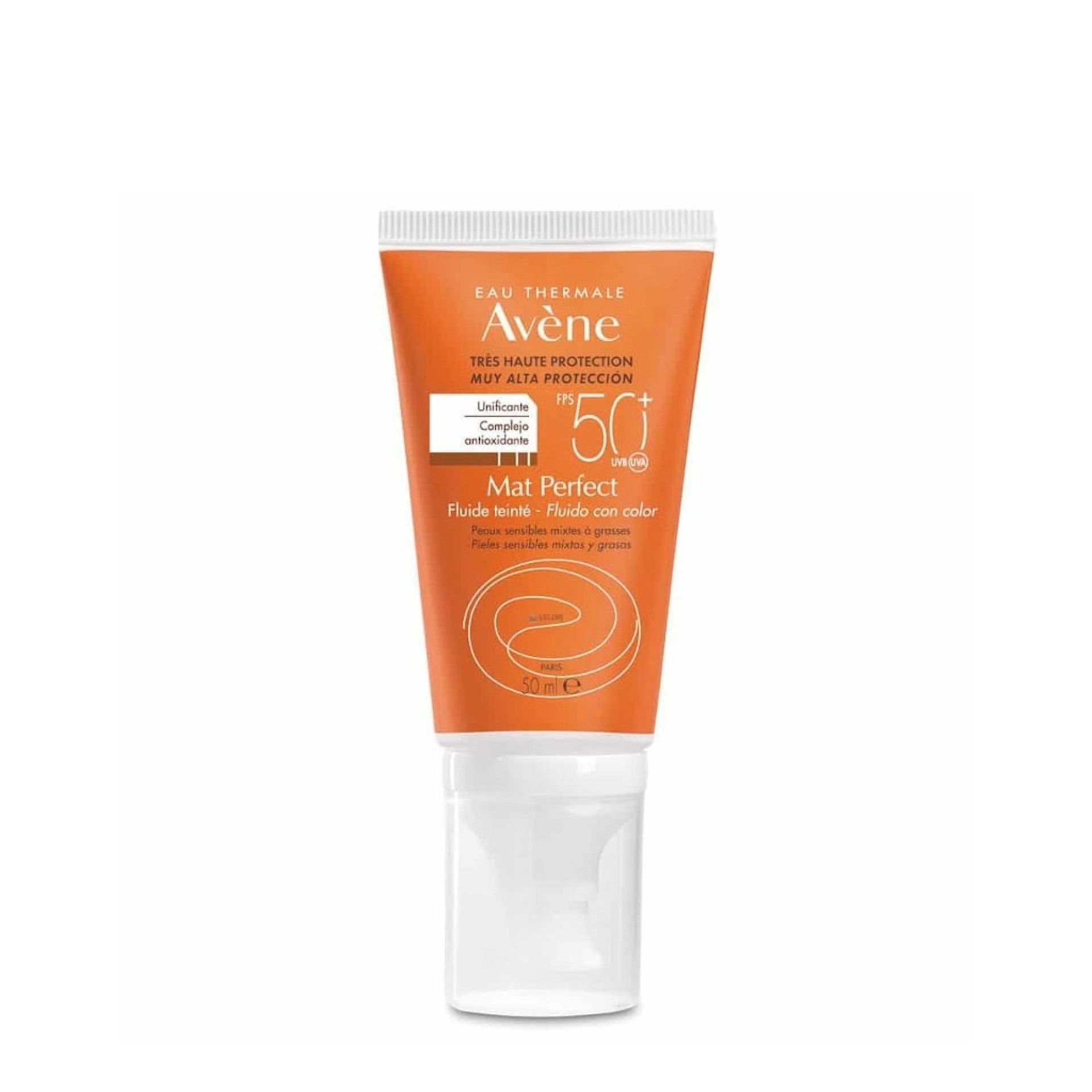 Avène Solar Mat Perfect Fluido com Cor SPF50+