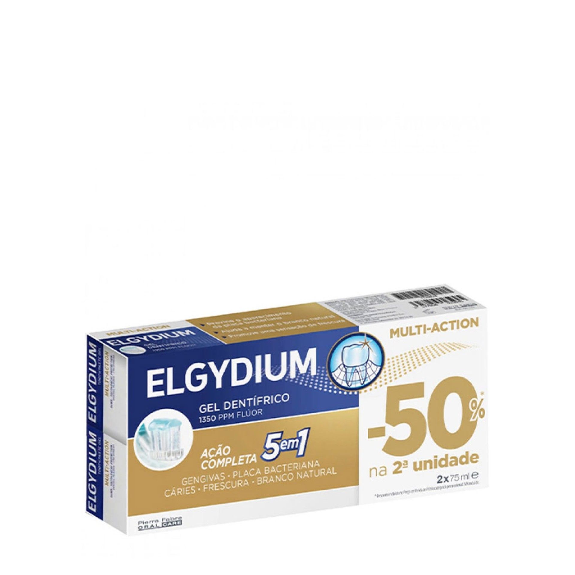 Elgydium Multi-Action Duo Gel Dentífrico Ação Completa 5 em 1