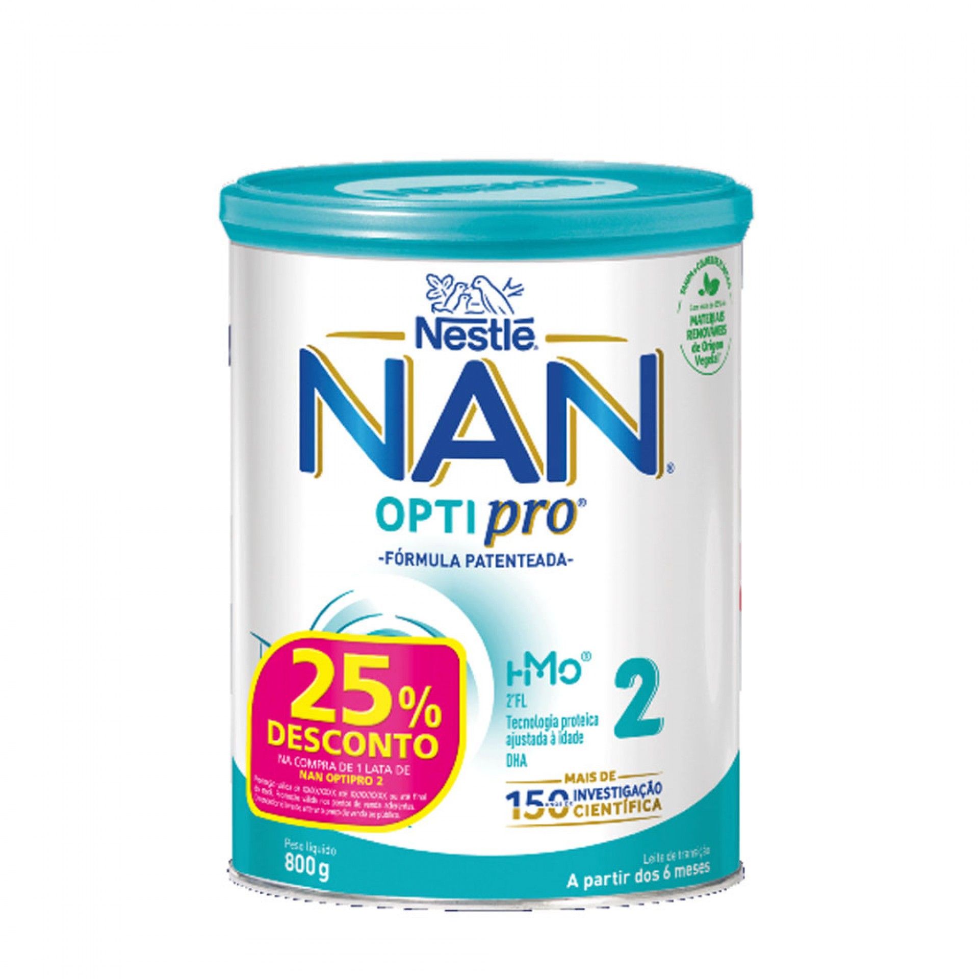 Nan Optipro 2 Leite de Transição 800 g + Oferta 25%