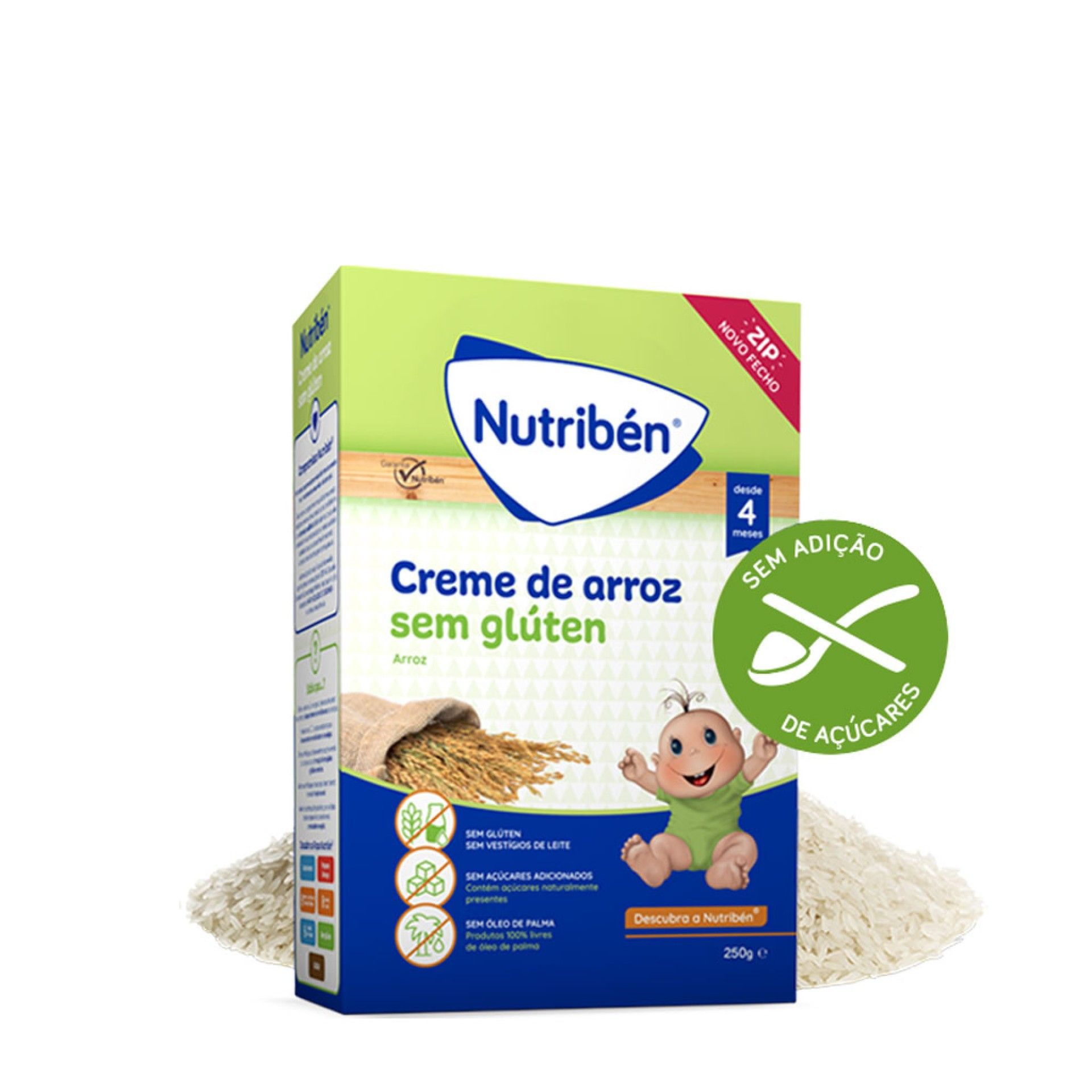 Nutribén Creme de Arroz Papa Não Láctea Sem Glúten