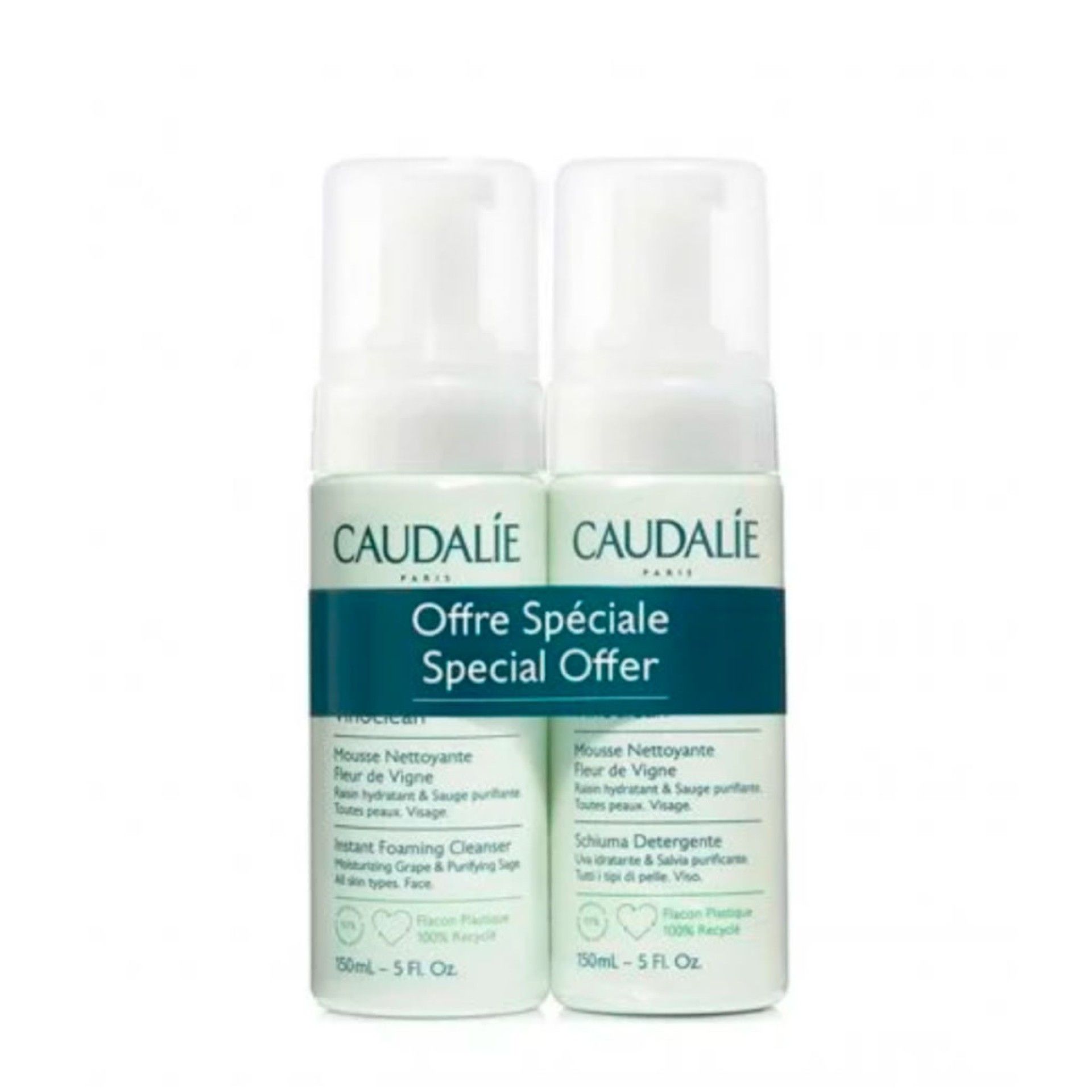 Caudalie Vinoclean Espuma de Limpeza Fleur de Vigne DUO