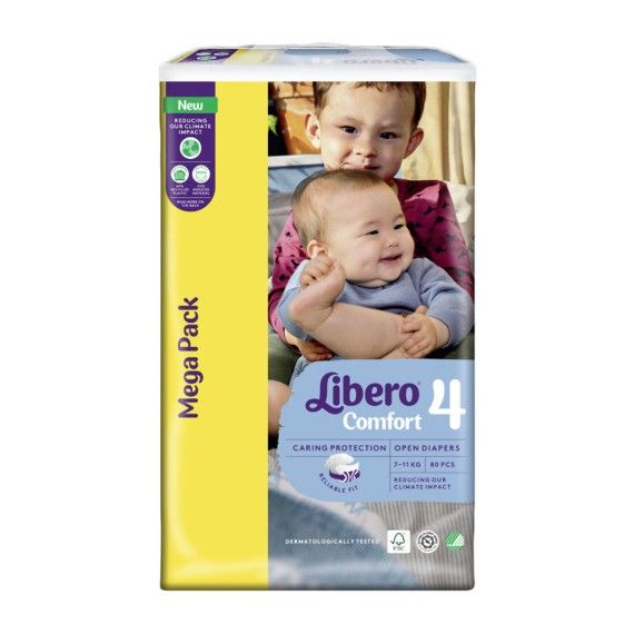 Libero Comfort Fraldas Tamanho 4 Mega Pack 80 un