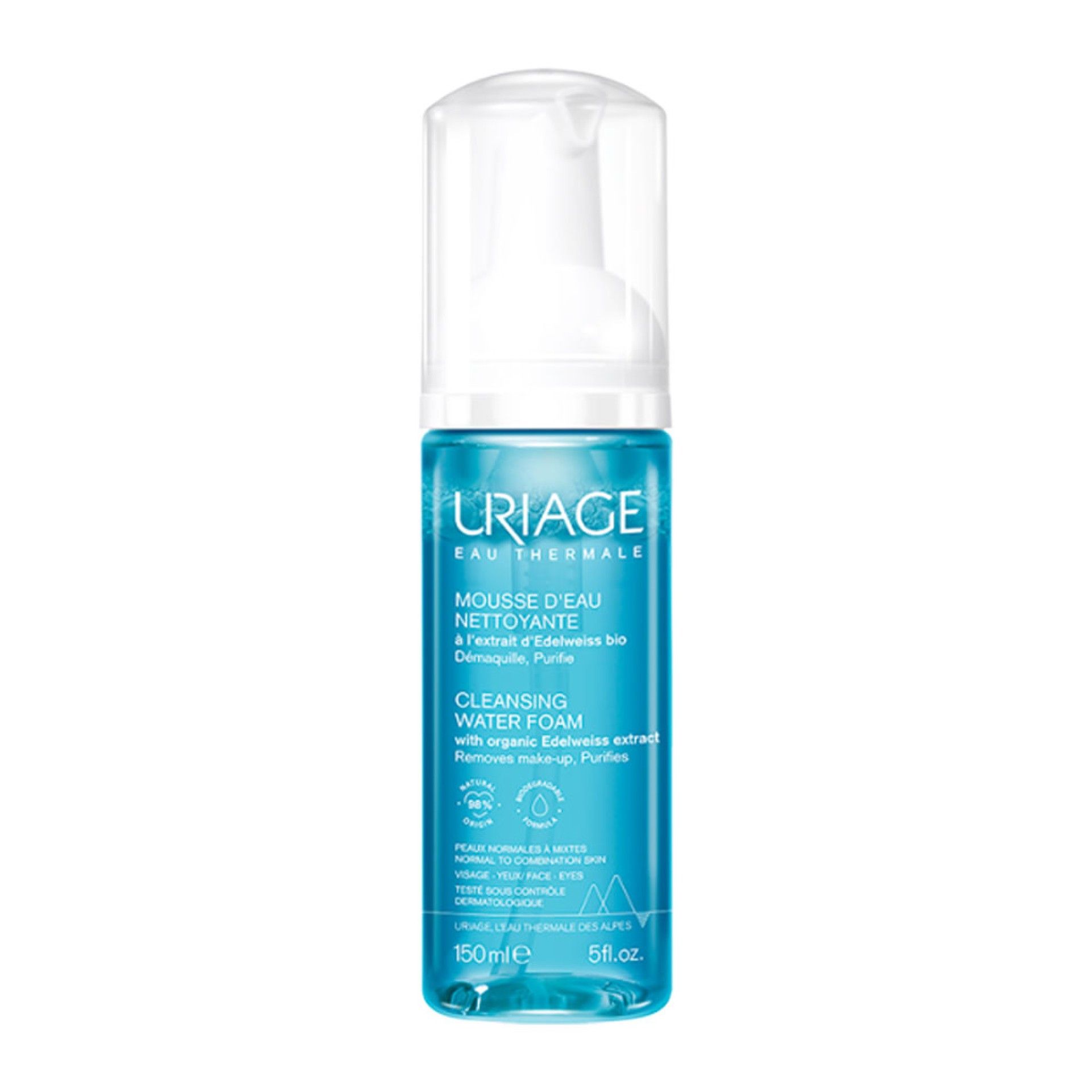 Uriage Eau Thermale Espuma de Água de Limpeza Desmaquilhante