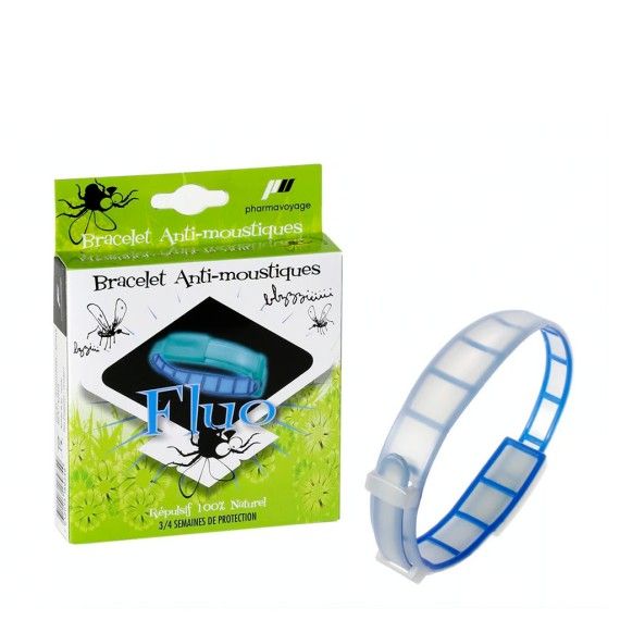 Bracelete Anti-Mosquito Fluorescente Azul