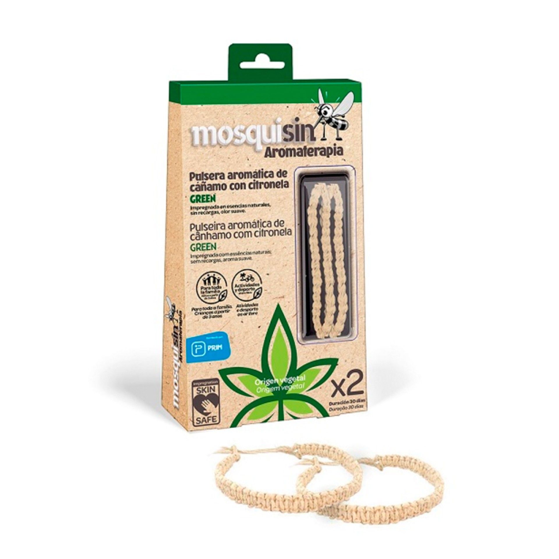 Mosquisin Pulseiras Green 2 unidades