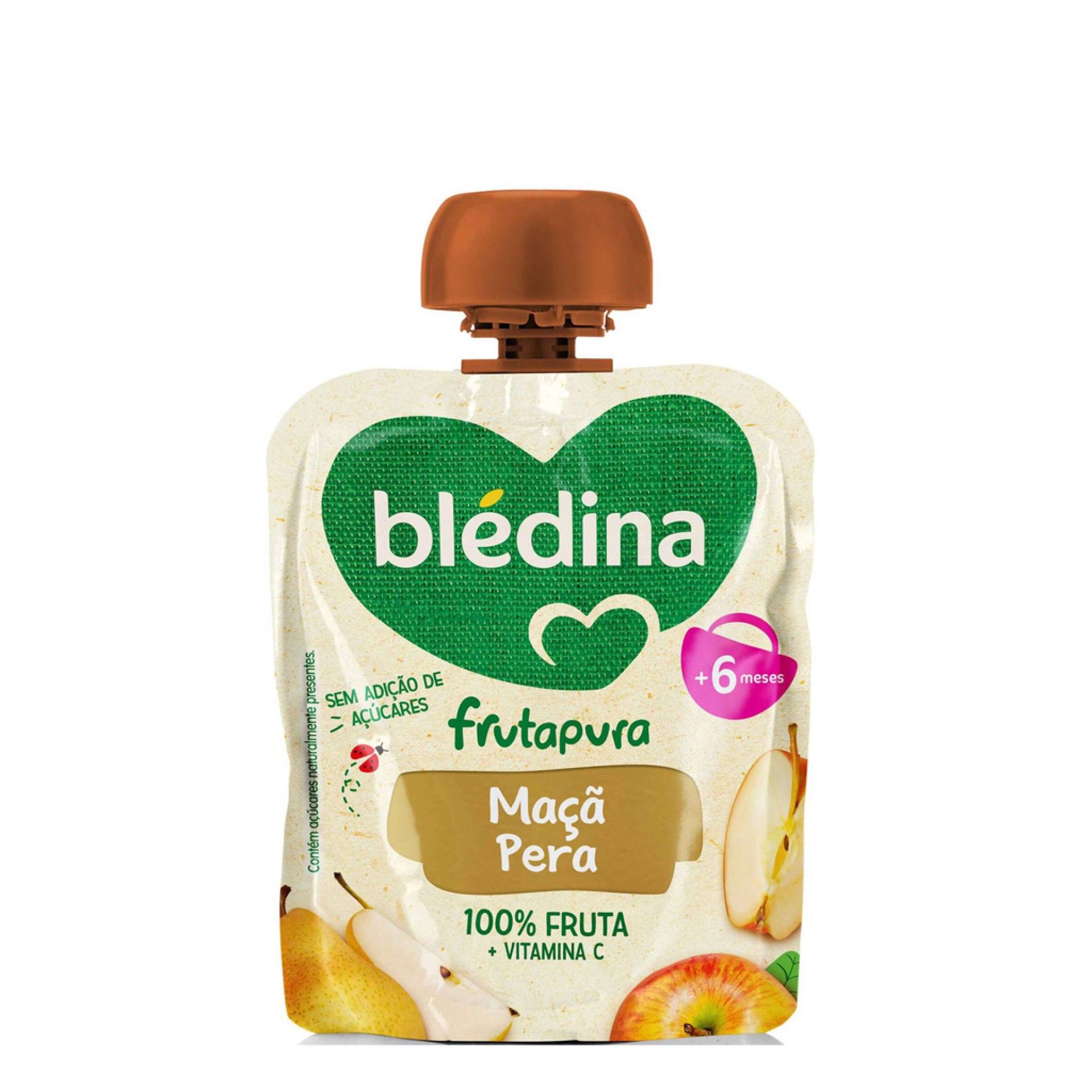 Blédina Frutapura Saqueta Maçã Pera +6m