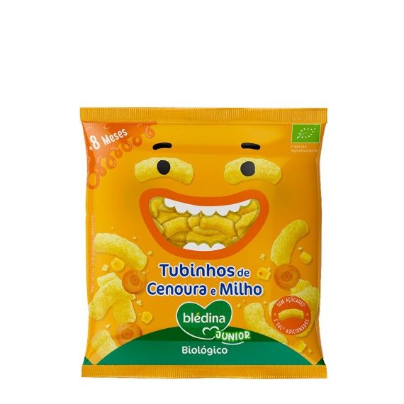Blédina Junior Snack Biológico Tubinhos de Cenoura e Milho +8m