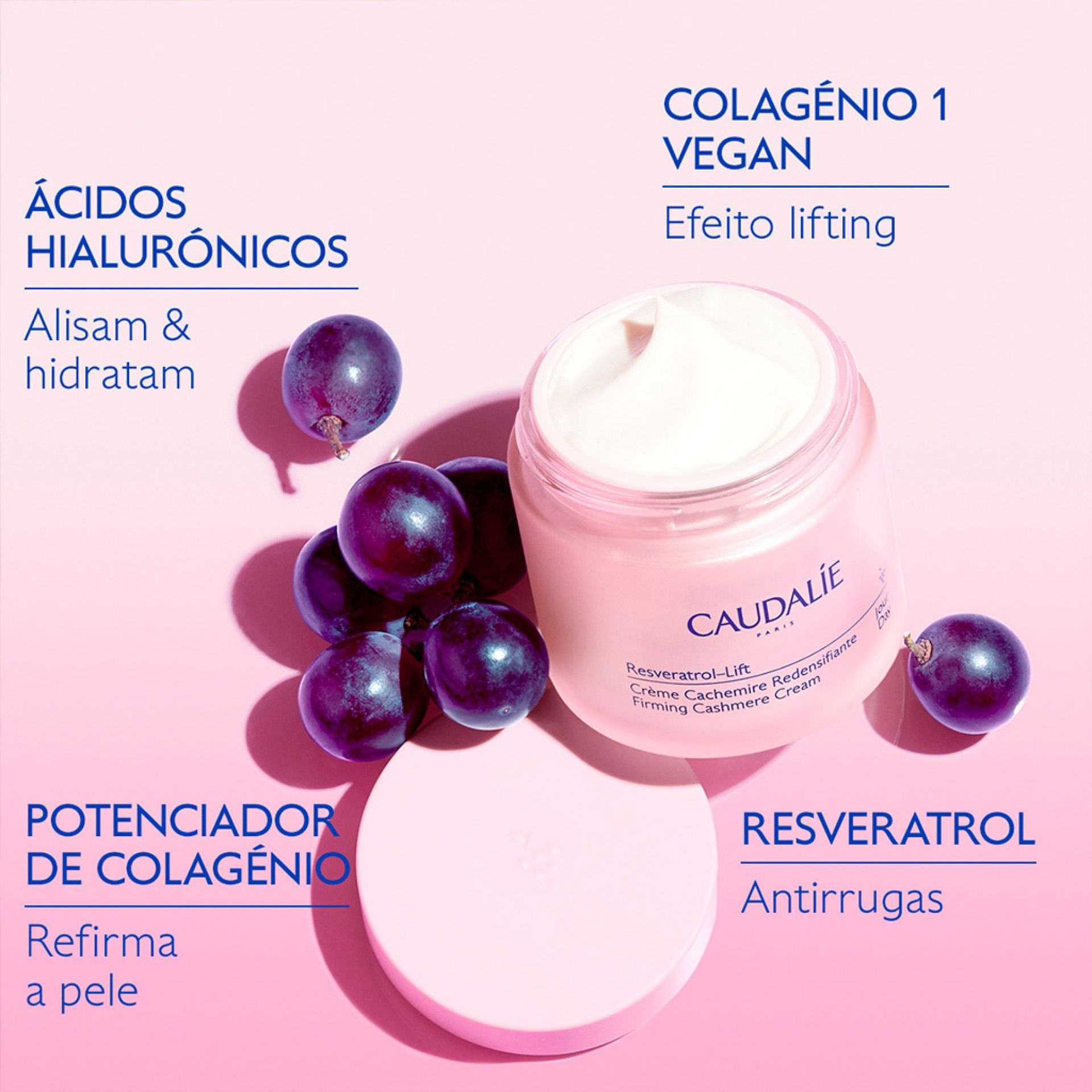 Caudalie Resveratrol-Lift Creme Caxemira Redensificador
