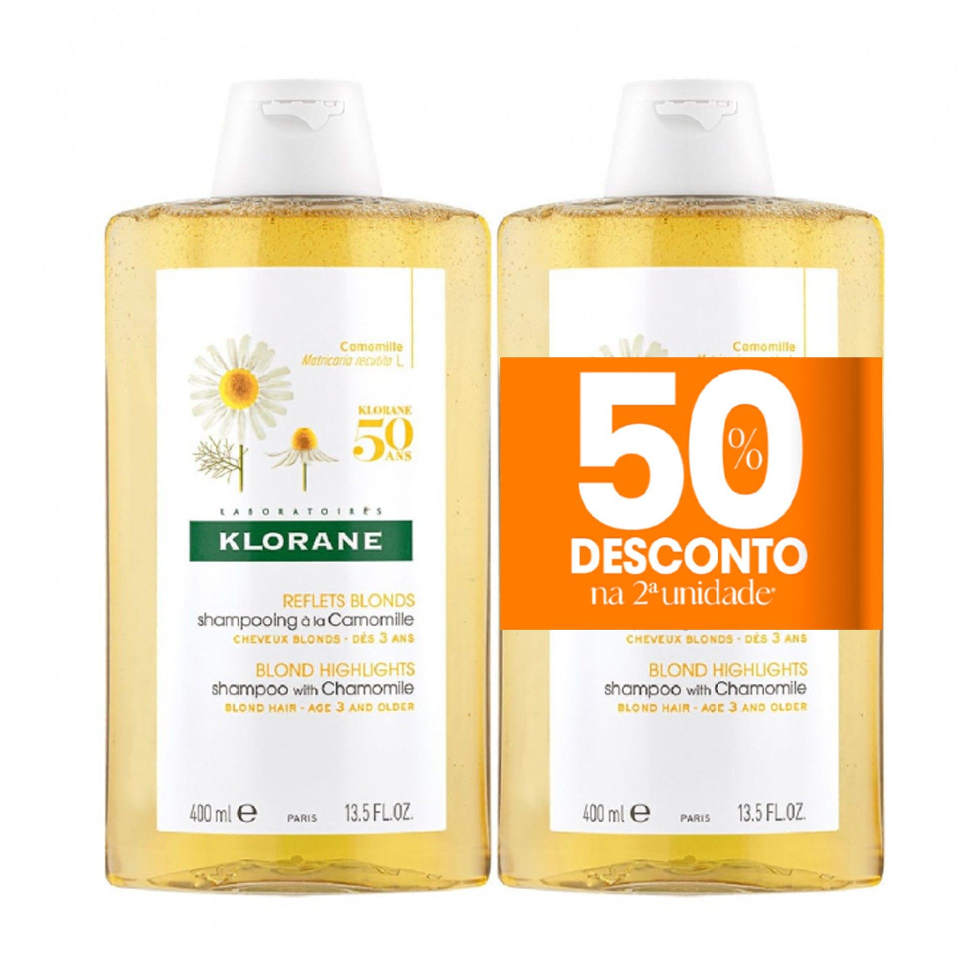 Klorane Capilar Champô Camomila OFERTA 50% a 2ª UN