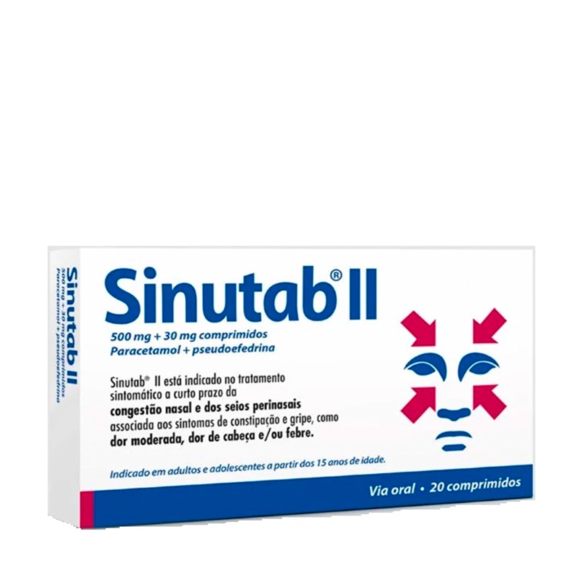 Sinutab II 500mg+30mg 20 comprimidos