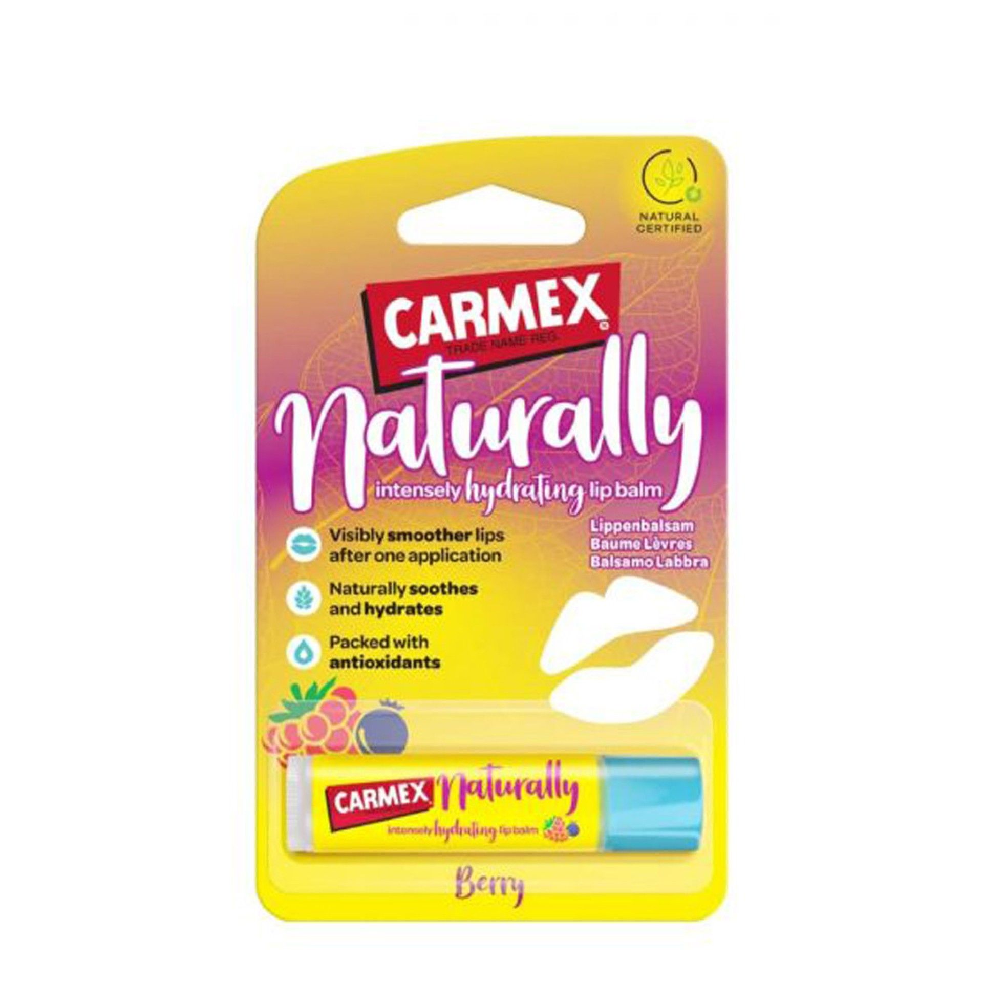 Carmex Naturally Stick Hidratante Labial Berry