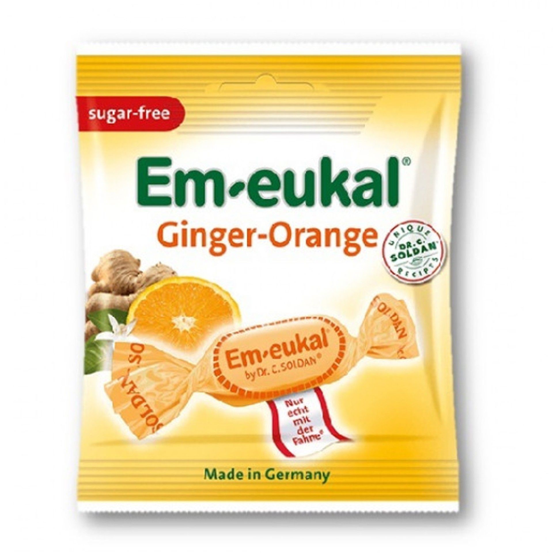 Em-Eukal Rebuçados de Gengibre e Laranja sem Açúcar