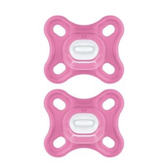 MAM Comfort Chupeta Silicone Rosa 0m+ 2un