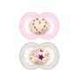 MAM Original Night Chupeta Silicone Rosa 6m+ 2un