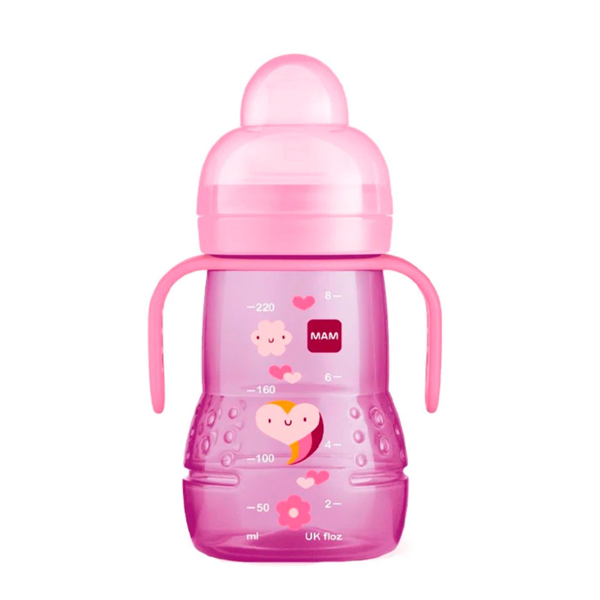 MAM Biberão Aprendizagem Trainer+ 220 ml Rosa