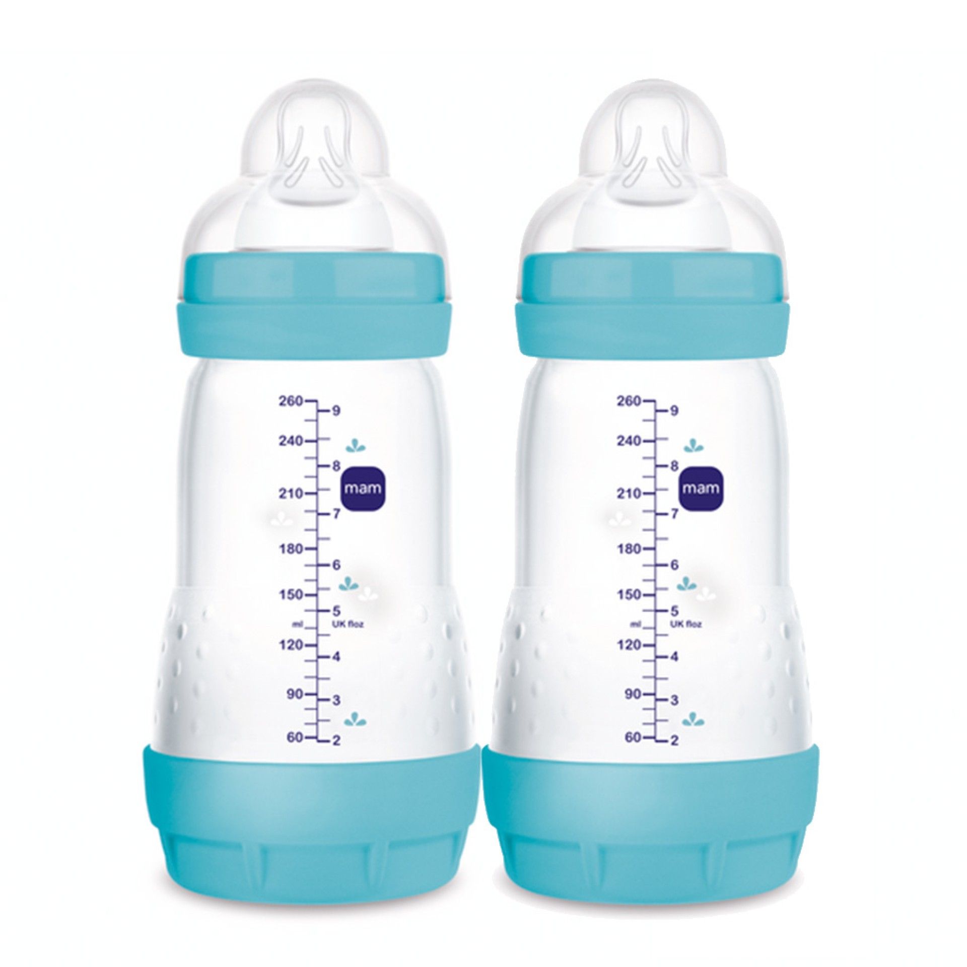 MAM Biberão Anticólica 260 ml Azul 2m+ 2un
