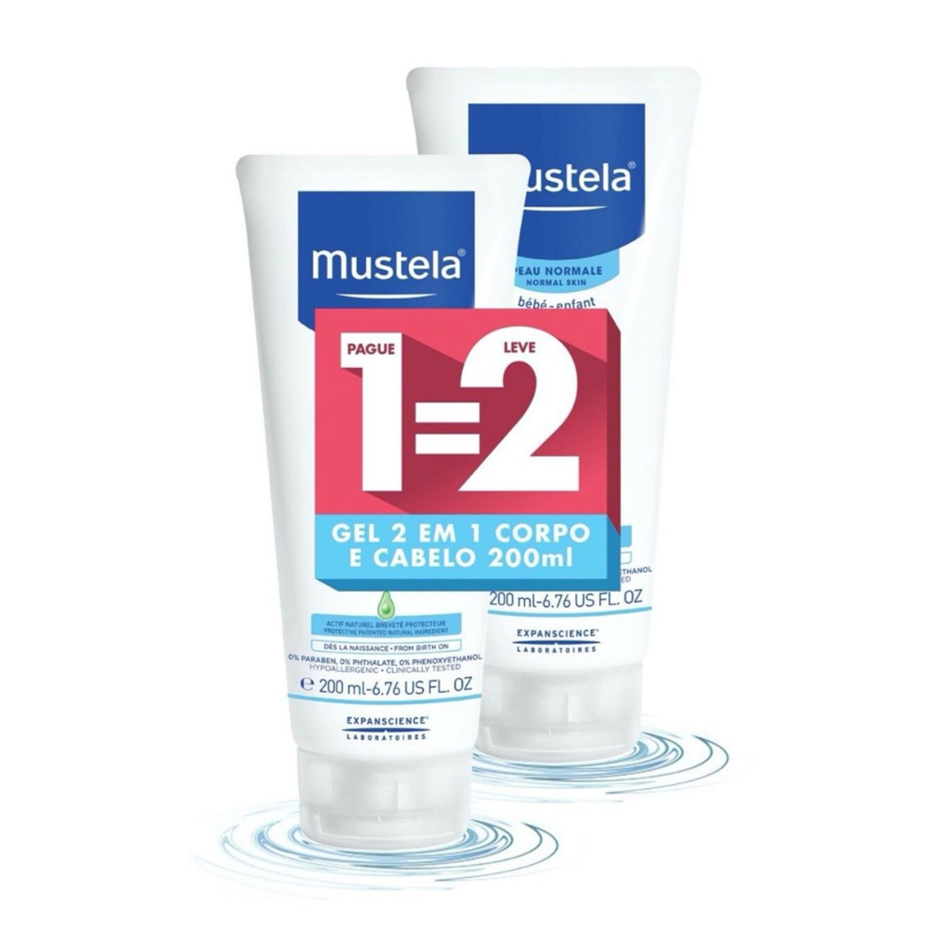 Mustela Bebé Gel de Banho Pele Normal 2em1 DUO OFERTA