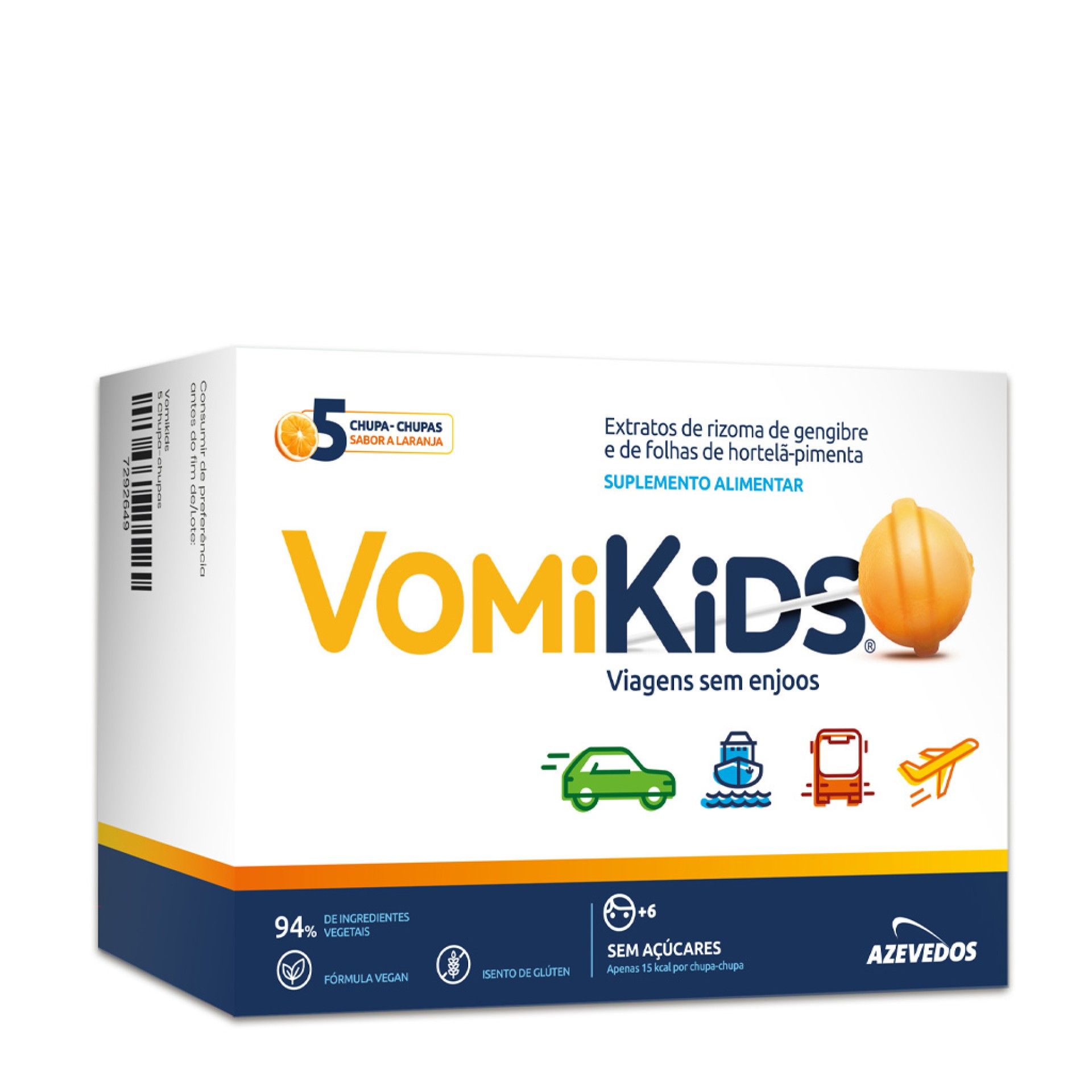 Vomikids 5 Chupa-chupas de Laranja