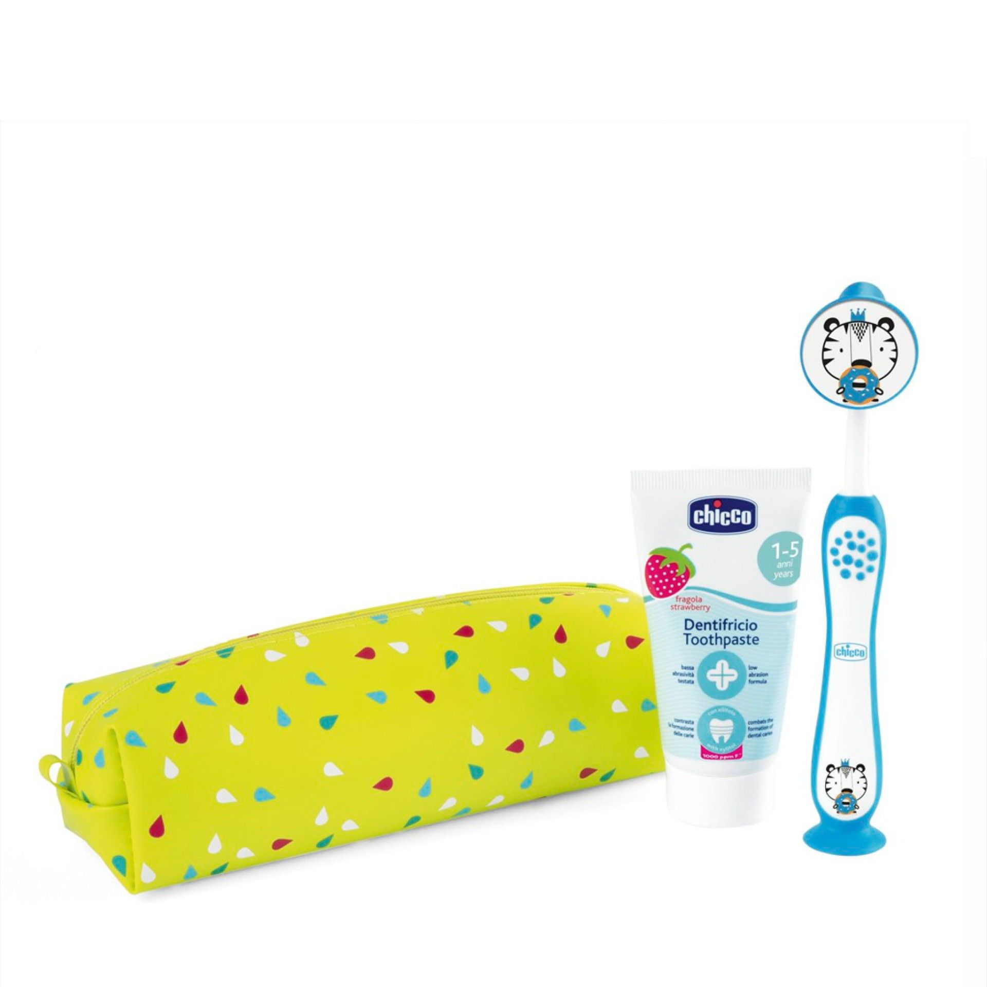 Chicco Conjunto Higiene Oral Tigre Azul Criança 3-6 anos