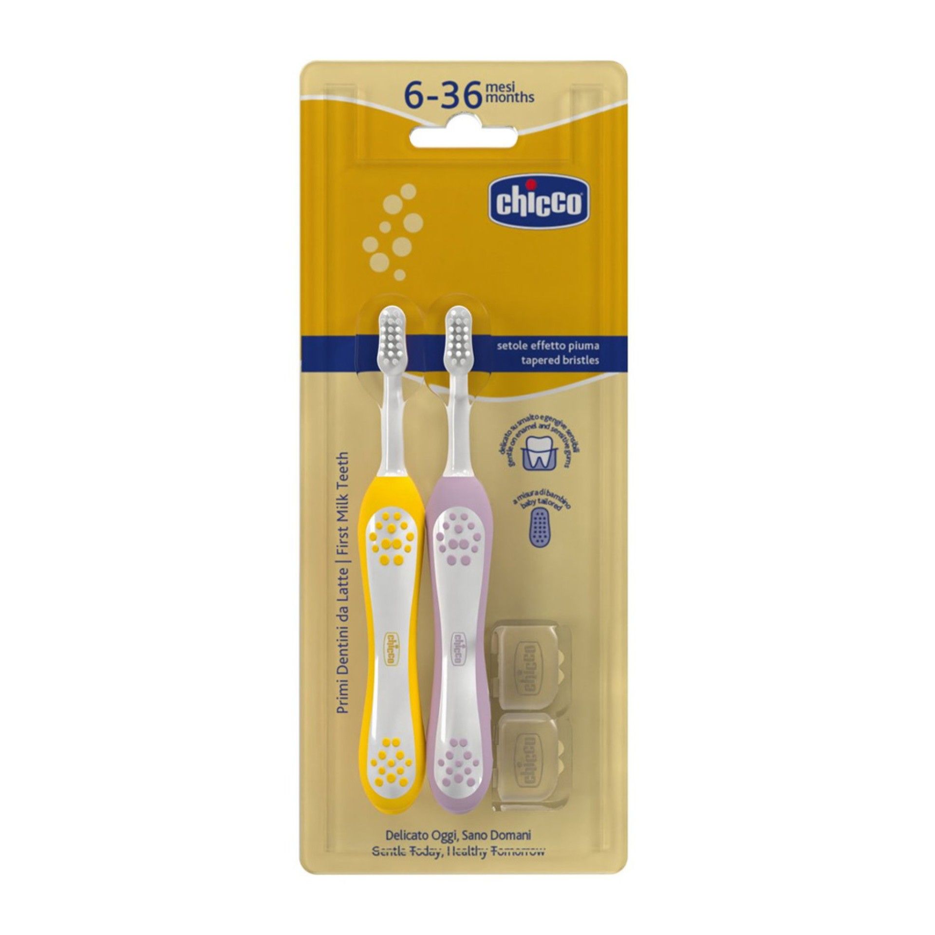 Chicco Escovas Primeiros Dentes 6-36 meses Pack Lilás