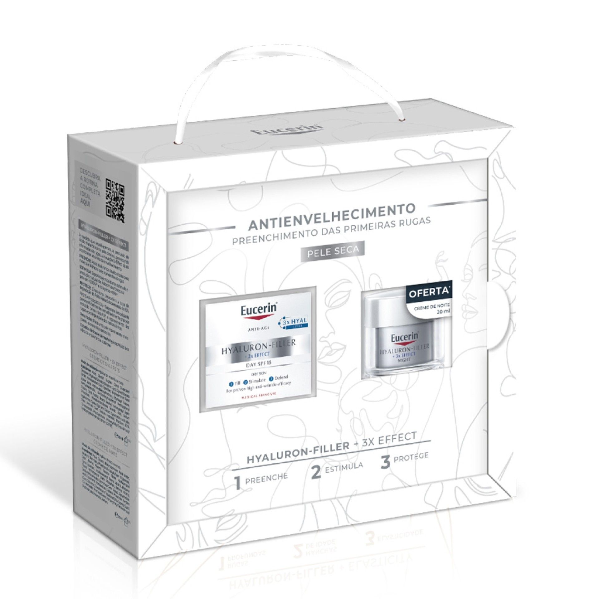 Eucerin Hyaluron-Filler 3x Effect Coffret Antienvelhecimento Pele Seca