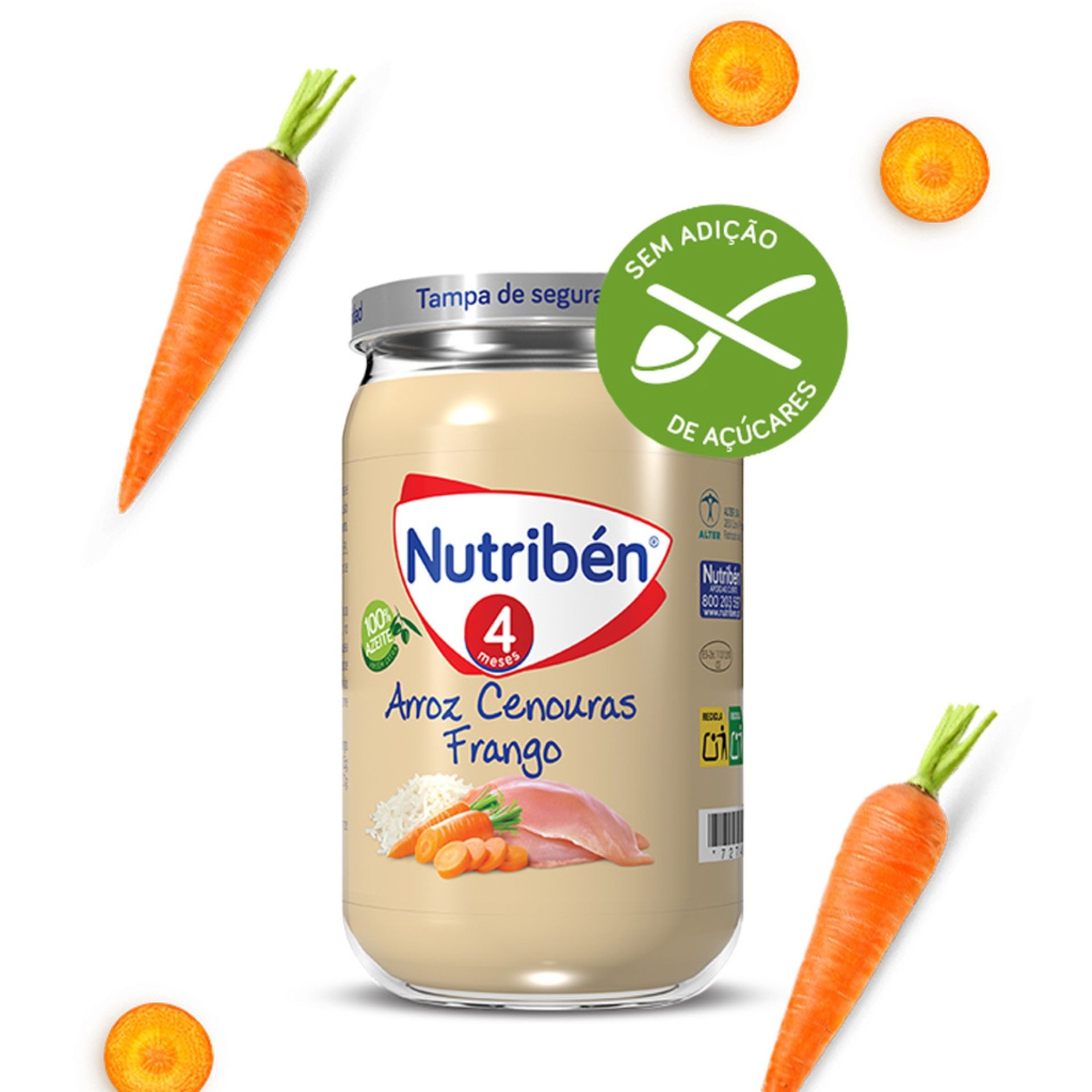 Nutribén Boião Arroz, Cenouras e Frango