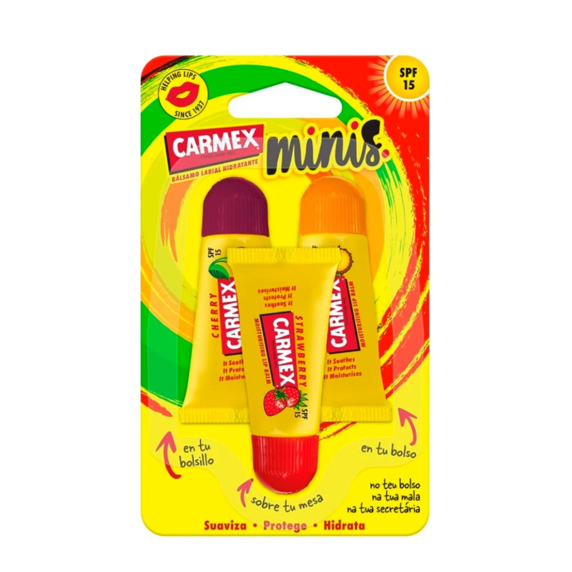 Carmex Minis Tubo Hidratante Labial SPF15