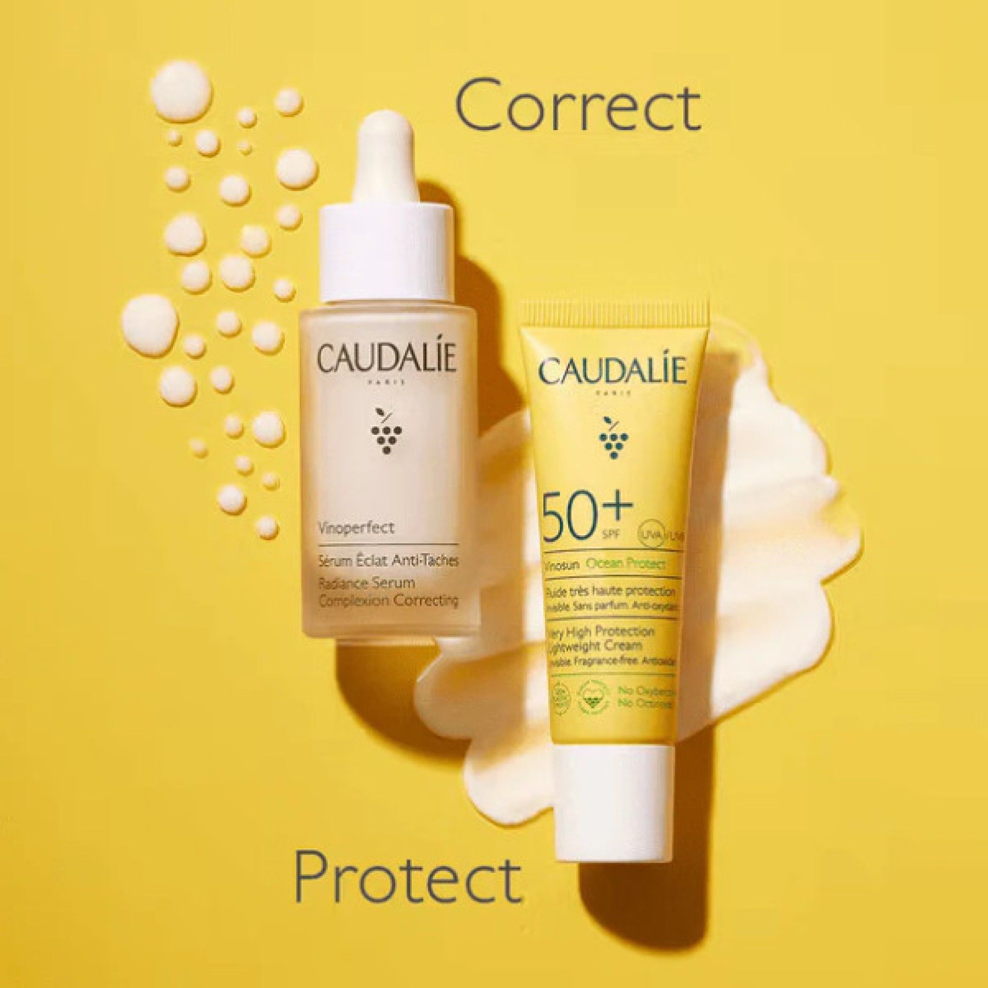 Caudalie Vinoperfect Serum + Vinosun Fluido
