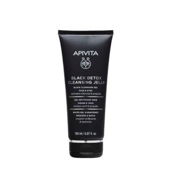 Apivita Gel limpeza preto rosto e olhos